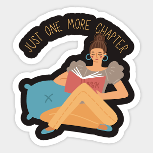 Just one more chapter romance novels young adult fiction I Love Books Sticker